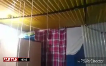 مسئولان در خواب ناز؛ زلزله زدگان اسیر بارش شدید باران! + فیلم