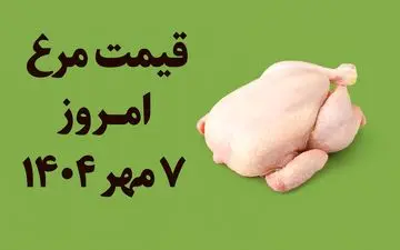 قیمت مرغ امروز ۷ مهر ۱۴۰۴ | نرخ روز انواع مرغ در بازار
