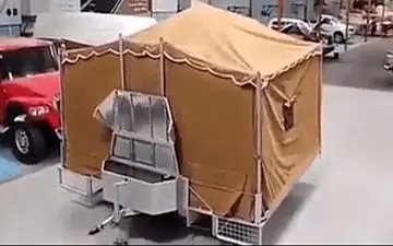 عجیب‌ترین چادر مسافرتی که تا بحال دیده‌اید +فیلم