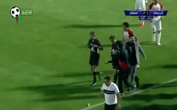 اعتراض شدید کادرفنی گل ریحان به گل دوم استقلال + فیلم