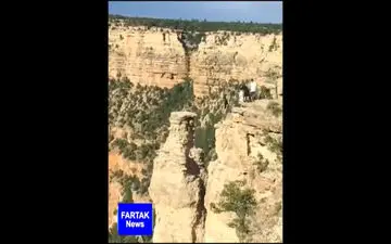 لحظه ای دلهره آور از یک پرش + فیلم