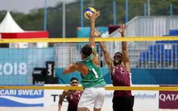 صعود تیم ب والیبال ساحلی به یک هشتم