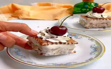 طرز تهیه بیسکو بستنی | دسر سریع و خوشمزه