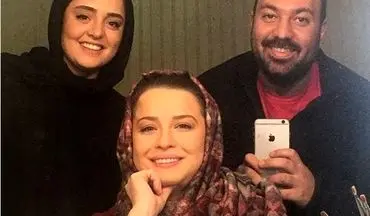 سلفی آینه ای علی اوجی و همسرش به همراه مهراوه شریفی نیا (عکس)