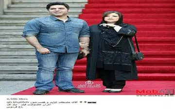 مصطفی کیایی به همراه همسرش در اکران تیک آف (عکس)