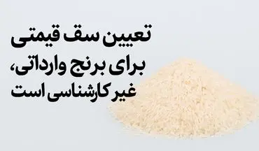 تعیین سقف قیمتی برای برنج وارداتی، غیر کارشناسی است
