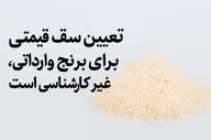 تعیین سقف قیمتی برای برنج وارداتی، غیر کارشناسی است