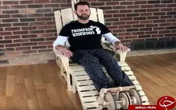 صندلی چوبی غیرعادی که ماساژ می‌دهد +فیلم 