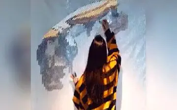 نقاشی از جنس پلاستیک حبابی+فیلم 