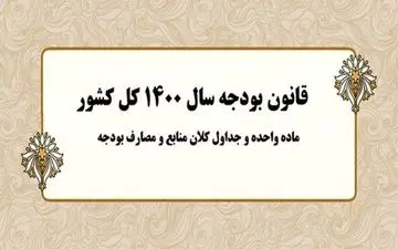 ابلاغ اصلاحیه های قانون بودجه سال ۱۴۰۰ توسط رییس جمهور