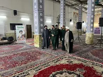  نشست مشترک فرمانده سپاه و رئیس اوقاف شهرستان قدس در امامزاده حضرتین