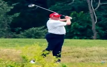 ترامپ علیرغم وعده‌اش به زمین گلف رفت