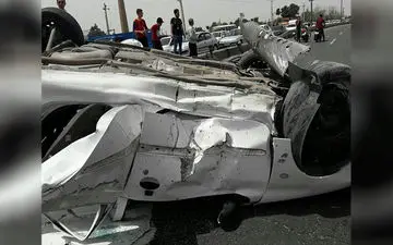 تصادف مرگبار و وحشتناک 3 نوجوان در واژگونی پژو 206 در جاده ورامین