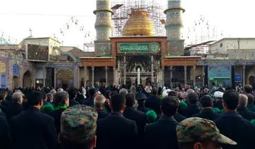 گنبد حضرت عبدالعظیم حسنی (ع) مشکی شد