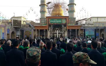 گنبد حضرت عبدالعظیم حسنی (ع) مشکی شد