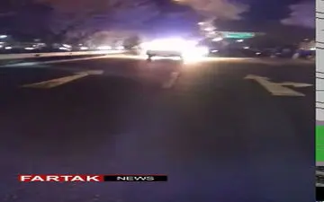 آتش سوزی دو دستگاه خودرو در اثر تصادف + فیلم