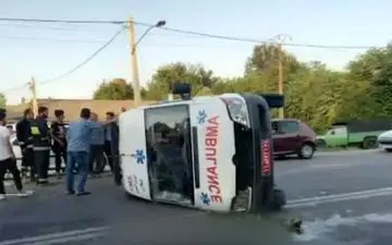 فیلم تلخ از صحنه تصادف آمبولانس اورژانس 