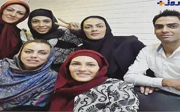 عکس/خواهران منصوریان و نرگس کلباسی در پشت صحنه برنامه "ماه عسل"