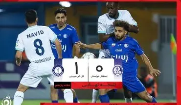 خلاصه بازی استقلال خوزستان 0 - گل گهر 1 + ویدئو