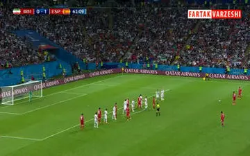 گل ایران به اسپانیا که آفساید اعلام شد+ فیلم 