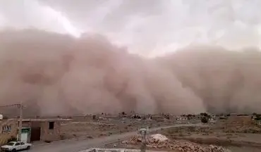 فیلم/ دقایقی قبل طوفان شن در دهشیر یزد