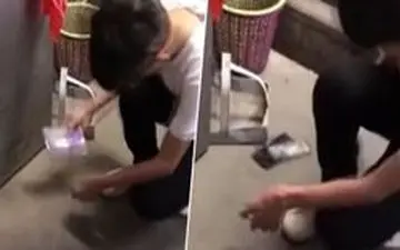 تنبیه عجیب دانش آموز به دلیل استفاده از موبایل در کلاس!