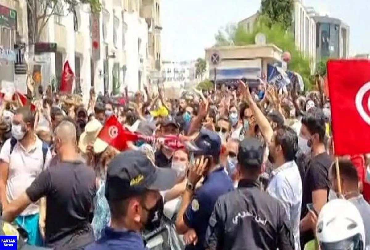 ناآرامی های گسترده در مناطق مختلف تونس
