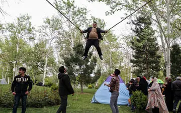 تاب بازی فوق العاده خطرناک به سبک مازندرانی ها + ویدئو