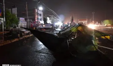 طوفان یک کشته و ۱۵ زخمی در مهران برجای گذاشت