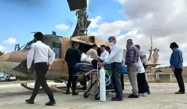 نجات جان پیرمرد ۸۱ ساله با اورژانس هوایی در میانه