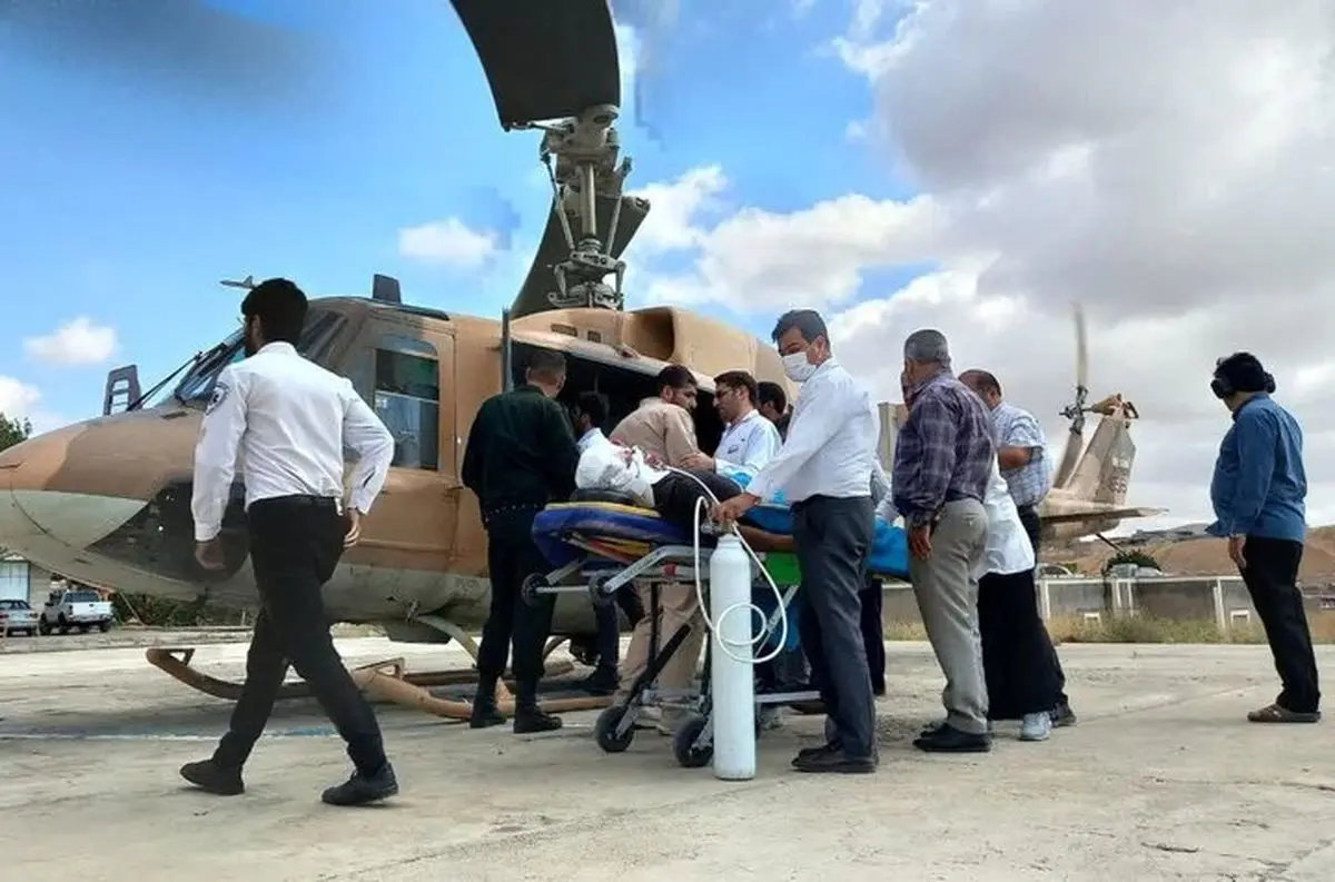 نجات جان پیرمرد ۸۱ ساله با اورژانس هوایی در میانه