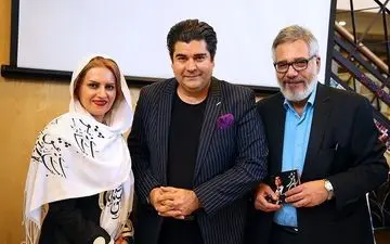شال متفاوت همسر سالار عقیلی در رونمایی از آلبوم جدیدش/عکس