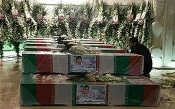 مراسم بزرگداشت سالروز شهدای حادثه پلاسکو در بهشت زهرا(س) + فیلم