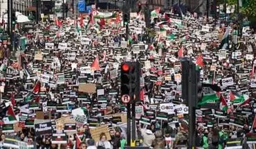 فریاد هزاران نفر در لندن؛ اسرائیل تروریست است