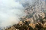 تداوم آتش‌سوزی در جنگل‌های روستاهای مرزی مریوان/ اعزام دومین بالگرد به منطقه