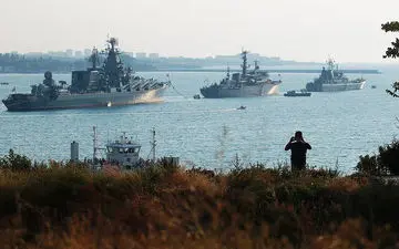 کشتی‌های جنگی روسیه حین مانور ناتو وارد دریای سیاه شدند