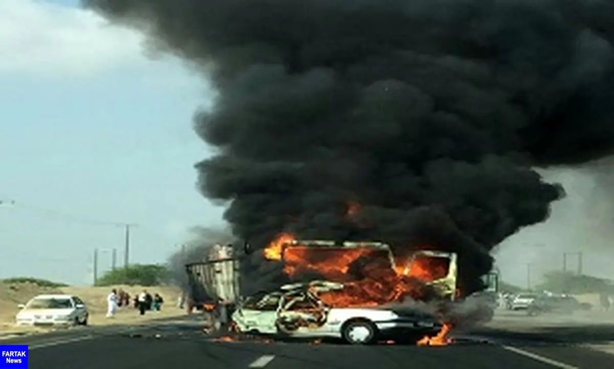 راننده پژو زنده زنده در آتش سوخت ! + جزییات