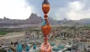 روایتی از پرداخت شمسه ی گلدسته های مسجد مقدس جمکران 