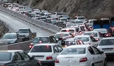ترافیک سنگین در محور کرج
