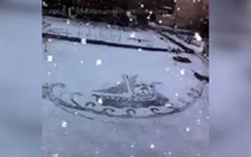 نقاشی‌ های برف در دمای منفی ۱۰ درجه