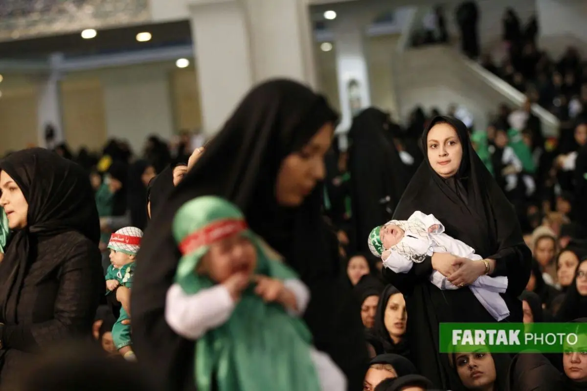 اختصاصی/ تصاویری دیدنی از تجمع بزرگ شیرخوارگان حسینی در مصلی امام خمینی تهران