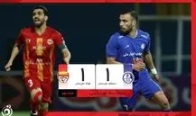 خلاصه بازی استقلال خوزستان 1 - فولاد 1 + ویدئو