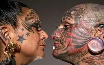 تصاویر بسیار ترسناک از تتوهای شیطان پرستان + تصاویر+18 