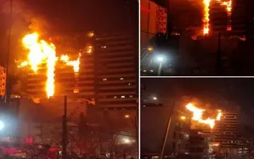 فوری | حریق در بیمارستان گاندی تهران + فیلم