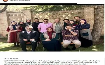 عکس دسته جمعی هنرمندان در پشت صحنه سریال دیوار به دیوار (عکس)