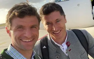 خداحافظی خاض مولر با لواندوفسکی (عکس)