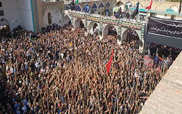 برگزاری آئین سنتی مذهبی قالی شویان در مشهد اردهال کاشان+فیلم