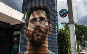 مسی در میامی ابدی شد +عکس