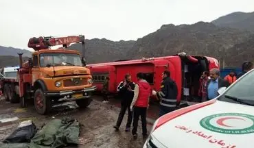 ۵ کشته و ۲۳ مجروح در واژگونی اتوبوس در قزوین