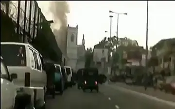 
لحظه انفجار در کلیسای «سنت آنتونی» سریلانکا+فیلم 